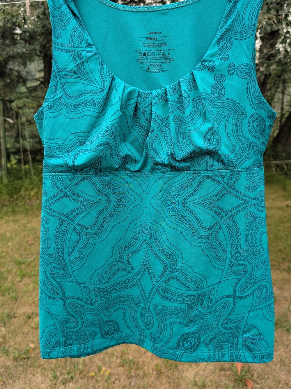 Patagonia Women's Teal Paisley-Print Tank Top